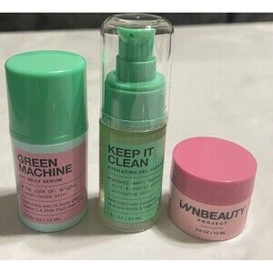 iNNBEAUTY Project Lot 3 Green Machine Skin Oil Jelly Serum Cleanser Moisturizer